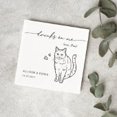 Drinken op Me Script Schattige Pet Cat Wedding Servet