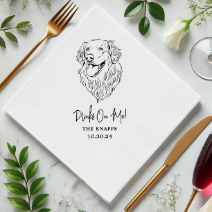 Drinken op mij Custom Pet Cocktail servetten bruil
