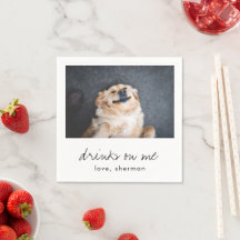 Drinken op Mij Schattig Leuk Foto Modern Hond Huwe
