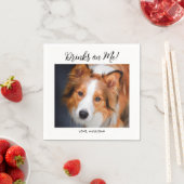 Drinken op mij Schattige Leuke Foto Modern Pet Dog Servet (Insitu)