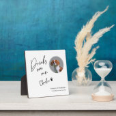 Drinken op mij Script Custom Photo Fun Wedding Fotoplaat (Insitu)