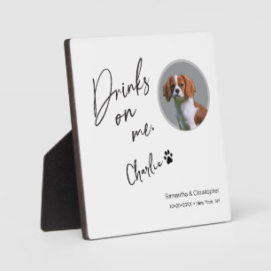 Drinken op mij Script Custom Photo Fun Wedding Fotoplaat