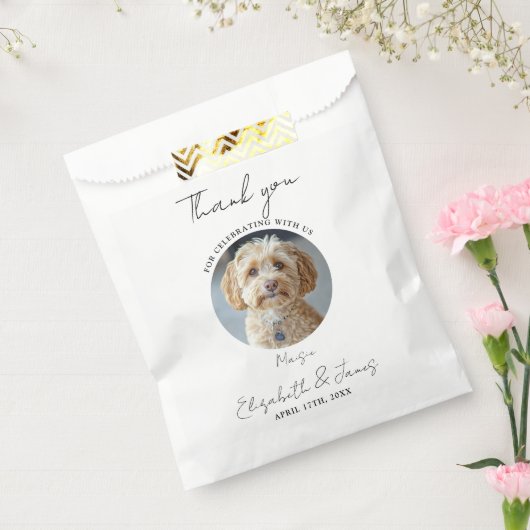 Drinken op ons Pet Dog foto bruiloft Bedankzakje (Gezegeld)