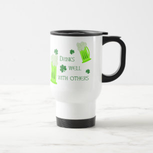 Drinken op St Patricks Day Well Travel Mug Reisbeker