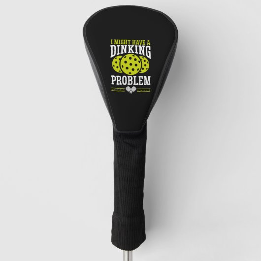 Drinken Probleem Pickleball Golfheadcover (Voorkant)