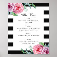 Drinken van de zwarte en witte roze boho floral br