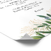 Drinken van het Elegant Olive Greenery Wedding Men Poster (Hoek)