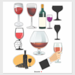 Drinken van wijn Cocktails Alcohol Booze Art Sticker