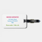 Drinken voor aangepaste naam cruise bagagelabel (Achterkant horizontaal)