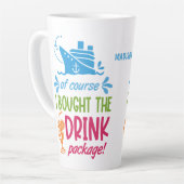 Drinken voor aangepaste naam cruise latte mok (Linkerhoek)