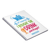 Drinken voor aangepaste naam cruise notitieboek (Rechterzijde)