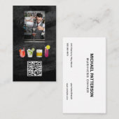 Drinken voor het mengen van bartenders | QR-code Visitekaartje (Voorkant / Achterkant)