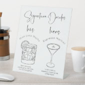 Drinken voor het ondertekenen van moderne scripts reclamebord met voetstuk (Insitu)