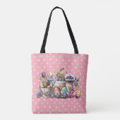 Drinken voor paasbunny-Waterverf koffie Draagtas (Achterkant)