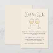 Drinken voordat ik de repetitie voor de witte wijn kaart (Voorkant / Achterkant)