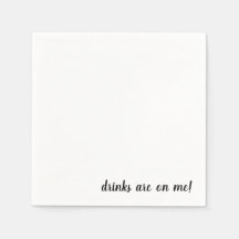 Drinken zijn op mij cocktailservetten