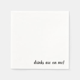 Drinken zijn op mij cocktailservetten servet