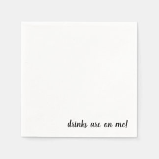 Drinken zijn op mij cocktailservetten servet
