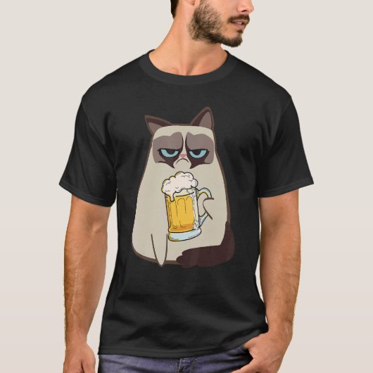 Drinkers 365 Beer Cat Style T-shirt (Voorkant)