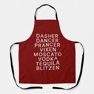 Drinking Christmas Vakantie Feest Dasher Dancer Schort