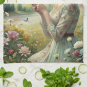 Drinking Tea in Garden Theedoek (Gevouwen)