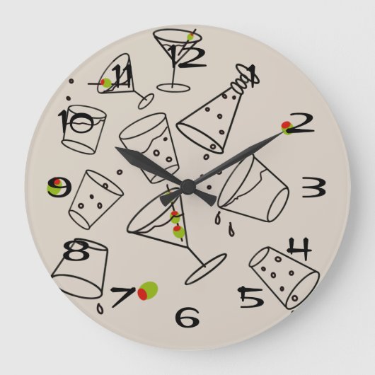 Drinks Acrylic Clock Grote Klok (Voorkant)