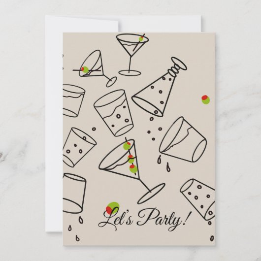 Drinks Party Invitation Kaart (Voorkant)