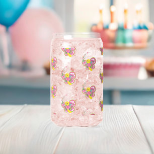 Drinkservies Set Schattige Kleurrijke Vlinder Blikvorm Glas