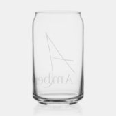 Drinkservieset Letter A Blikvorm Glas (Achterkant)