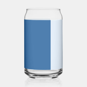 Drinkset donkerblauw lichtblauw blikvorm glas