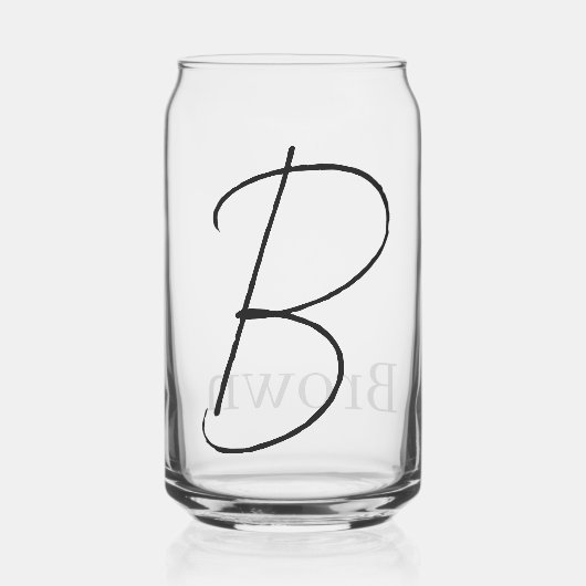 Drinkset Letter B Blikvorm Glas (Voorkant)