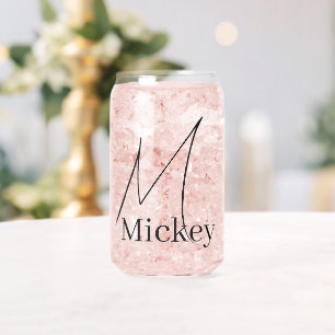 Drinkset Letter M Blikvorm Glas