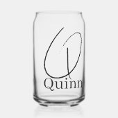 Drinkset Letter Q Blikvorm Glas (Voorkant)