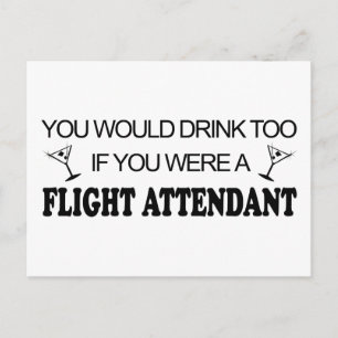 DrinkTo - Flight Attendant Briefkaart