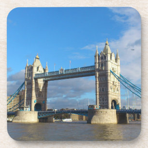 Drinkviltjes set van zes. Tower Bridge Londen. Drankjes Onderzetter