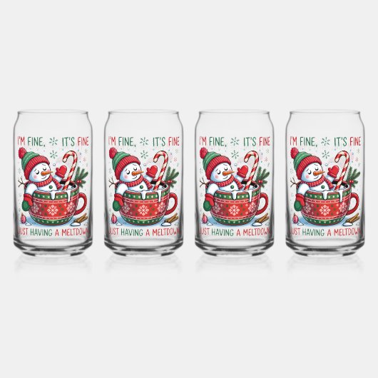Drinkware Set-Christmas Snowman (Dos)