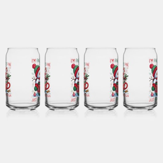 Drinkware Set-Christmas Snowman (Gauche)