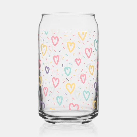 Drinkware Set Colorful Love Red Hearts (Verso)