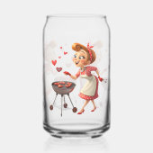 Drinkware Set Cooking Love Red Hearts (Gauche)