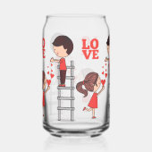 Drinkware Set Couple Love Red Hearts (Droite)