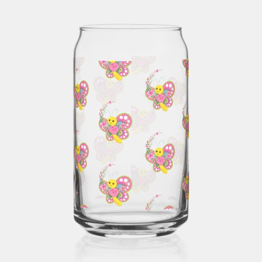 Drinkware Set Cute Colorful Butterfly (Gauche)