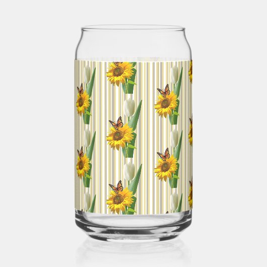 Drinkware Set Cute Sunflower Butterfly  (Verso)