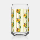 Drinkware Set Cute Sunflower Butterfly Blikvorm Glas (Achterkant)