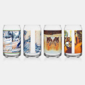 Drinkware Set-Dogs in de winter Blikvorm Glas (Rechts)