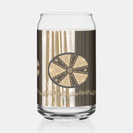 Drinkware Set Earth Tone Brown Beige Floral (Verso)