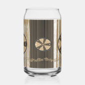 Drinkware Set Earth Tone Brown Beige Floral Blikvorm Glas (Links)