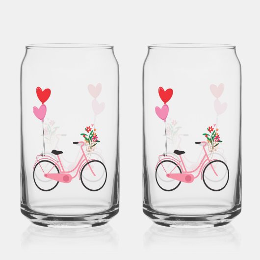 Drinkware Set - Fiets Blikvorm Glas (Voorkant)