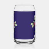 Drinkware Set Floral Blue Can Glass (Gauche)