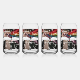 Drinkware Set Gedrukt blikglas Blikvorm Glas