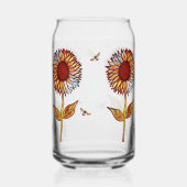 Drinkware Set Glasses Sunflowers Blikvorm Glas (Achterkant)